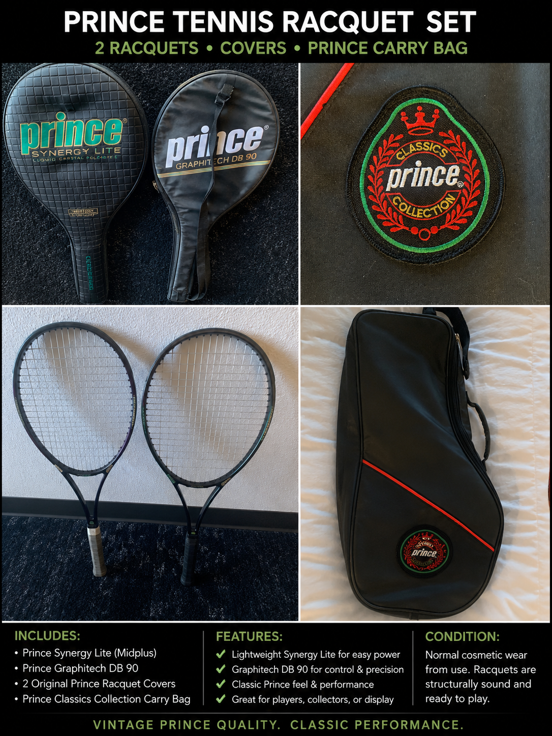 2 PRINCE RAQUETS -SYNERGY LITE